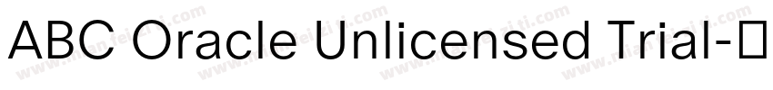 ABC Oracle Unlicensed Trial字体转换
